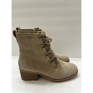 Sorel Women's Care Lace Boots Omega Taupe Lace Up Suede